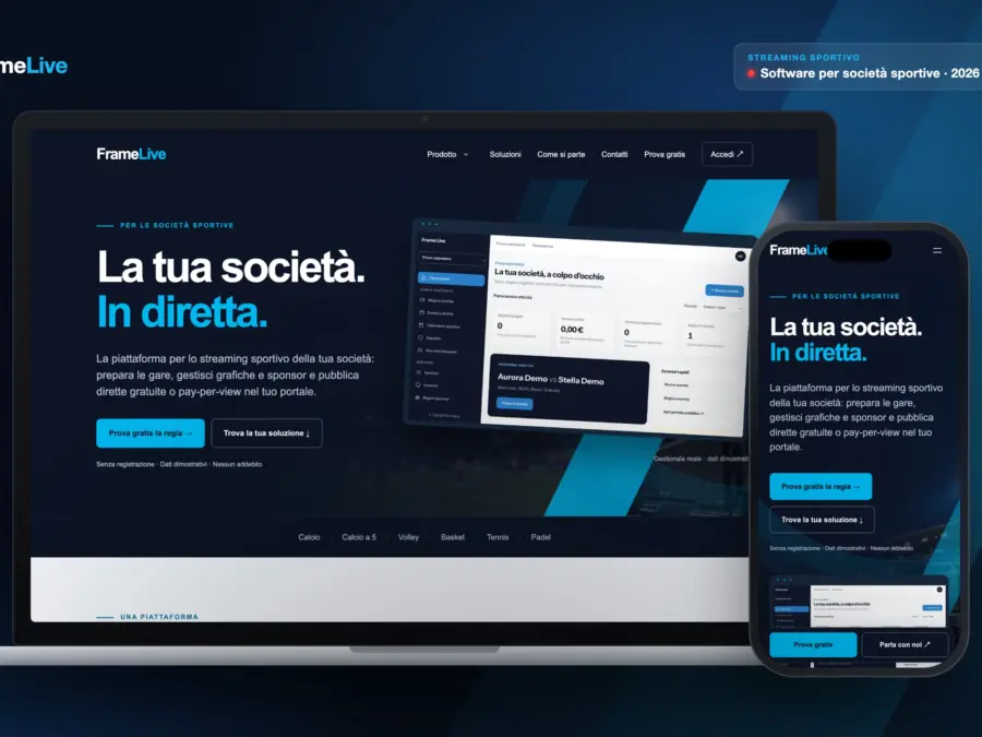 FrameLive, piattaforma per lo streaming sportivo